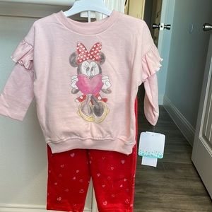 Baby Girl 2pc Minnie Mouse pants set Size 6-9m